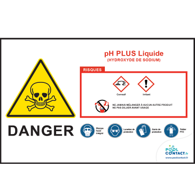 108 -             Panneau pH Plus liquide 30cmx20cm 