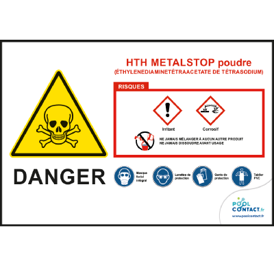 116 -             Panneau Metalstop Poudre  HTH 30cmx20cm #1