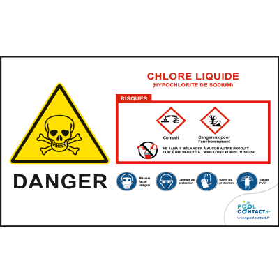 126 -             Panneau Chlore Liquide 30cmx20cm #1