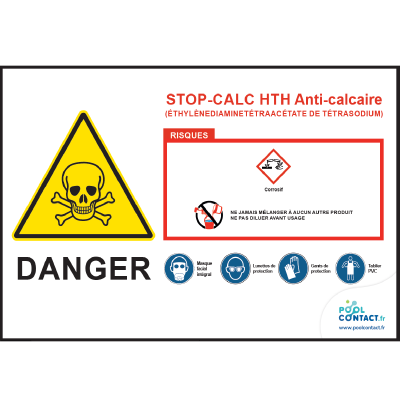 111 -             Panneau Stop-Calc  HTH 30cmx20cm #1