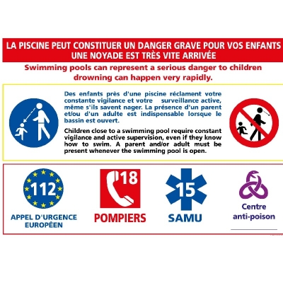 12 - Panneau Avertissement Danger Enfants 30cm x 21cm  #1