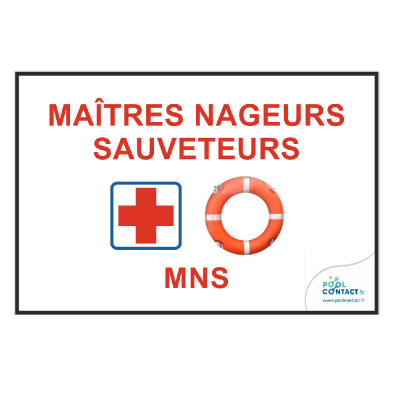 203 - Panneau MNS Matres Nageurs Sauveteurs 30cm x 20cm  