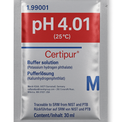 Solution Etalon pH 4 à usage unique - sachet de 20ml  #1