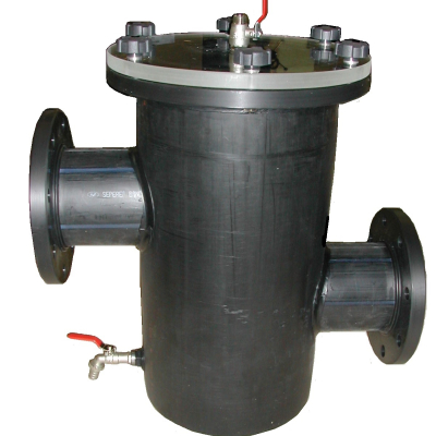 Prfiltres sur mesure - Diamtre corps suprieur : 315 ou 400mm  Entre et sortie du D50 au D225 en fonction du diamtre du corps.