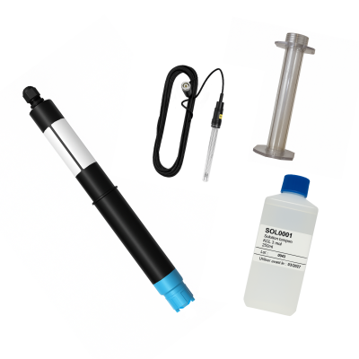 Sondes ampromtriques Chlore , sondes Redox  Syclope - Prominent ; solution et fourreau de conservation pour sonde PH