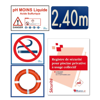                  Signaltique Piscine  et  Accessoires de Secours